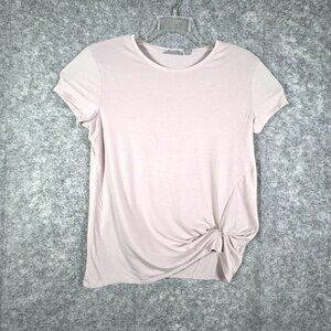 Athleta Women's Athletic Top Short Sleeve Pullover Twist Detail  Pink Size M